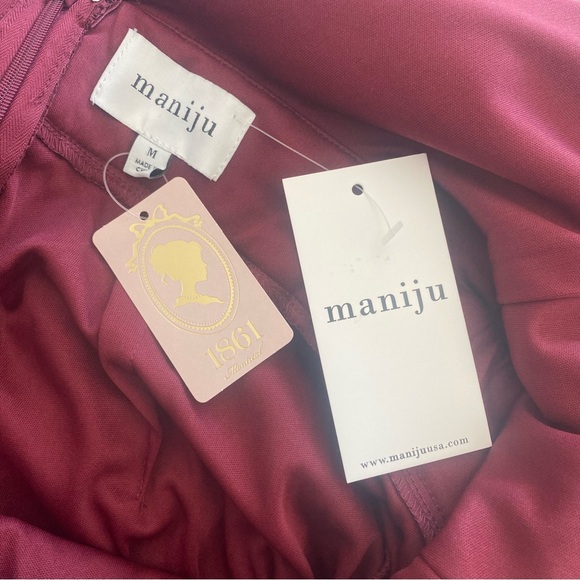 NWT Burgundy Tulle Gown - Picture 4 of 5